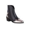 thumbnail image 2 of Autumn And Winter Color Matching Pointed Toe TThick Heel Ladies Short Boots, 2 of 9
