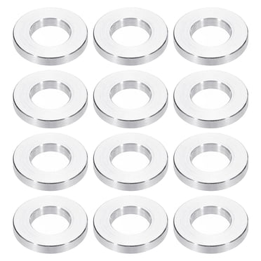 Entretoises en Aluminium M10, 12 Pcs Entretoises en Métal en Aluminium 10,5 mm ID x 20 mm OD x 3 mm L Entretoise en Aluminium Ronde pour Vis 3/8 Ou Boulons M10