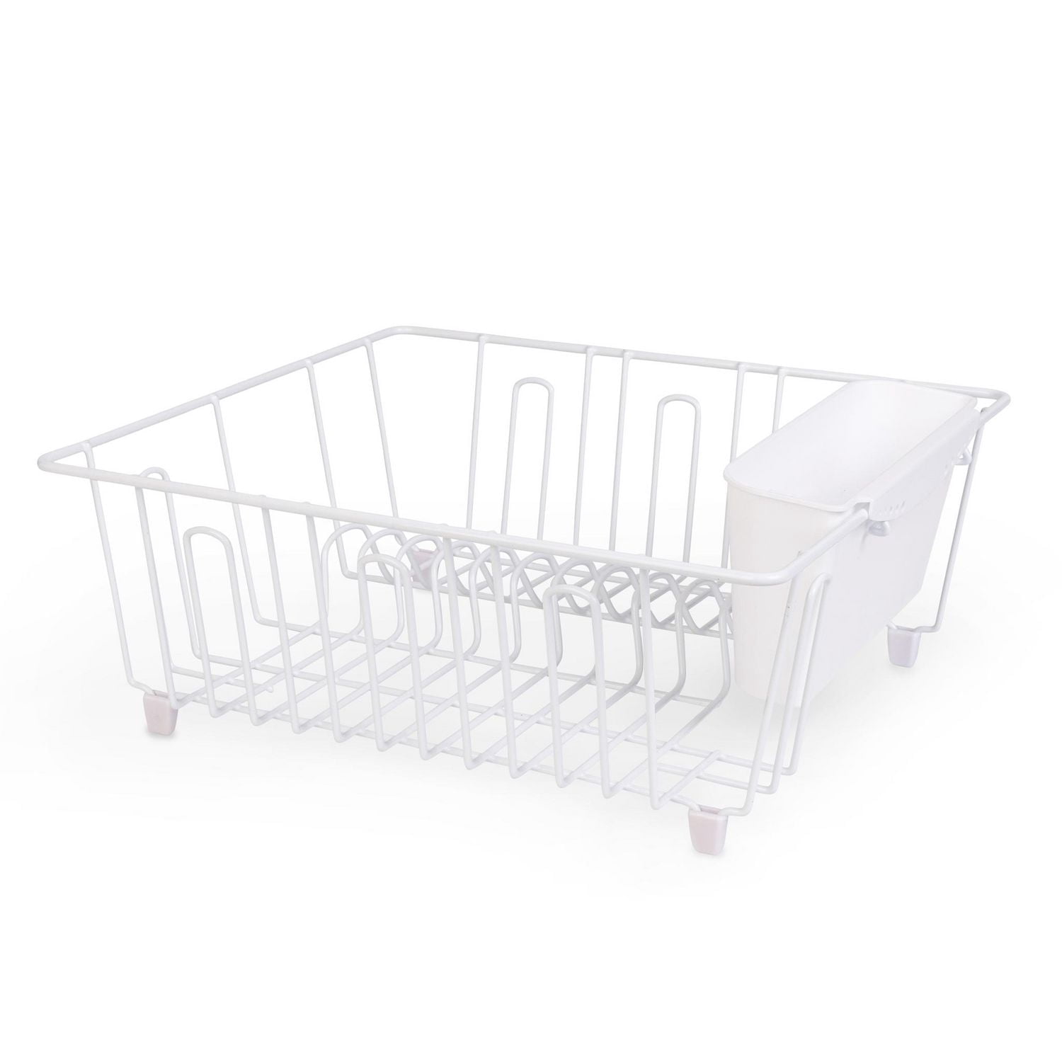 Petit égouttoir à vaisselle en fil chromé Mainstays - Blanc
