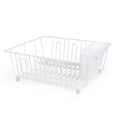 thumbnail image 1 of Mainstays Small Chrome Wire Dish Rack - White, 1 of 6