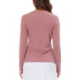 thumbnail image 3 of Allegra K Women's Dressy Cardigan Sweaters Tie Front Draped Ruffle Knit Cardigans S Dark Pink, 3 of 7