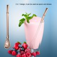 thumbnail image 1 of 2 In 1 Design Stainless Steel Straws, Metal Stainless Straws Drinking Straws Straws Metal Drinking Straws, Reusable For Cafes Restaurants, 1 of 8