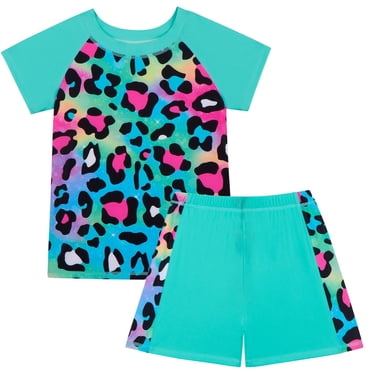 Kid Girls Swimsuit Rash Guard Set Hawaiian Ruffle Sun Protection Long Sleeve Bathing Suit for Teens 5-6 Years