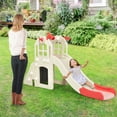 thumbnail image 3 of Costway 6-In-1 Large Slide for Kids Toddler Climber Slide Playset w/ Basketball Hoop, 3 of 10