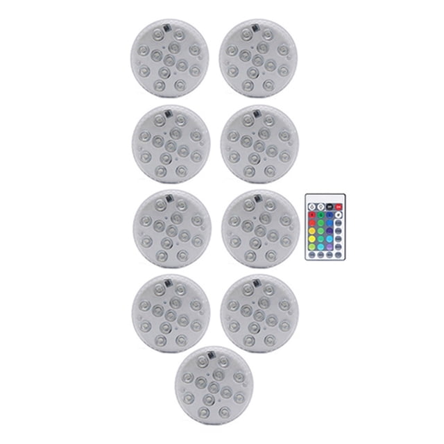 13 LED RGB Submersible Light With Magnet And Suction Cup Swimming Pool Light Underwater Tea Night Light For Pond ,Easy to Install