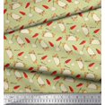 thumbnail image 2 of Soimoi Beige Rayon Fabric Red Chilli & Tacos Food Decor Fabric Printed Yard 56 Inch Wide, 2 of 5