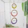 thumbnail image 3 of Triple Ring Rope Parrot Swing Glider Hanging Bird Toy for Cage Enrichment and Playful Exercise, 3 of 4