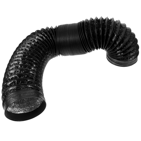 Shisuyan Tuyau de Conduit Flexible en Aluminium Noir pour Conduit d'Air 1Pcs