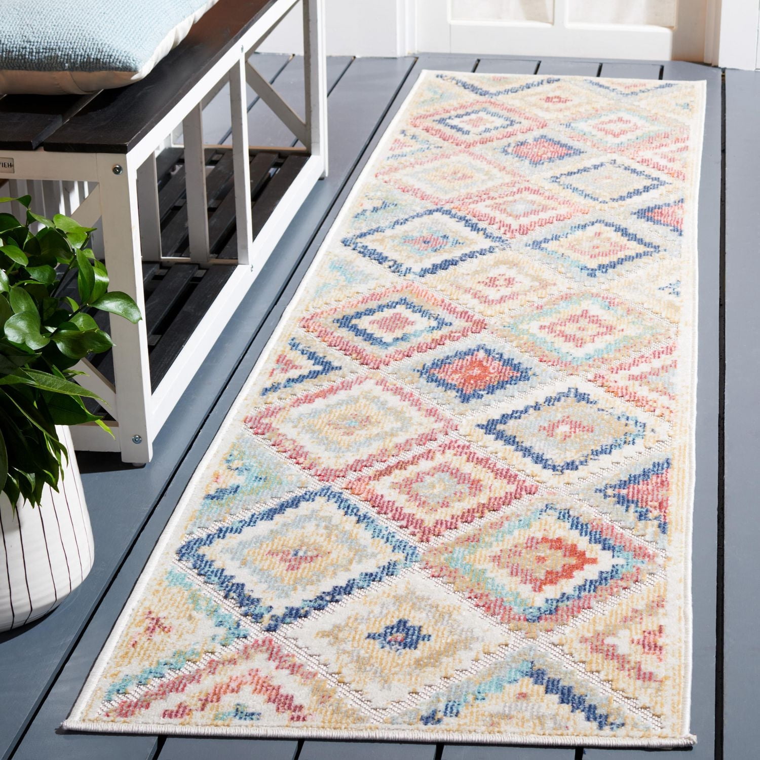 SAFAVIEH Cabana Carina Geometric Indoor/Outdoor Area Rug