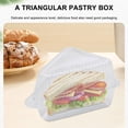 thumbnail image 4 of Usloyux Triangular Cake Boxes 100pcs, Disposable Food Containers With Lids, Thickened PET Plastic Sandwich Packaging Boxes For Bakery Pastry Dessert Display, Secure Storage For Cakes Bread Muffins, 4 of 9