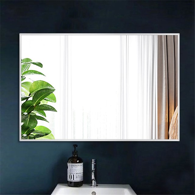 NeuType Miroir Rectangulaire Mural Argent 36"x24 Pouces