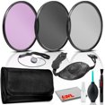thumbnail image 1 of Kit de Filtre 3 Pcs 74mm avec Capuchon, Sangle de Main et Kit de Nettoyage de Lentille, 1 of 6