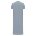 thumbnail image 4 of Erwazi Robe pour Femmes à Fermeture Éclair devant, Manches Courtes, Longue Robe de Chambre avec Poches, Tenue de Détente, 4 of 6