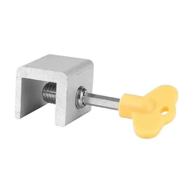 4 Pcs Window Safety Lock Aluminum Alloy Sliding Lock Sliding Door Anti-Theft Lock Adjustable ,Easy to Use