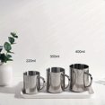thumbnail image 4 of CNKOO Tasses à Café Incassables à Double Paroi en Acier Inoxydable avec Poignée 13.5oz 400ml Camping Ensemble de 2, 4 of 7