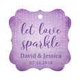 thumbnail image 1 of Darling Souvenir Personalized Fancy Frame Paper Tags Wedding Sparklers Let Love Sparkle Custom Hang Tags-Stary Mauve Purple-100 Tags, 1 of 1