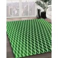 thumbnail image 3 of Ahgly Company Tapis d'Intérieur Lavable à la Machine, Carré, Transitionnel, Vert Émeraude Profond, Tapis de Zone, 8 Pieds Carré, 3 of 7