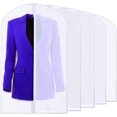 thumbnail image 1 of 40" Clear Plastic Hanging Garment Bags For Clothes Storage - Suits, Dresses & Clothing Bags - (5 Pack), 1 of 5