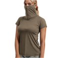 thumbnail image 3 of BiZtdJrK T-Shirt de Base de Protection Solaire pour Femmes avec Masque Facial, Manches Courtes, Confortable et Léger, T-Shirts de Pêche, Randonnée, Tenues de Plein Air, Café L, Cadeaux pour Hommes, 3 of 8