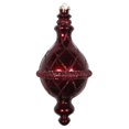 thumbnail image 1 of Vickerman MT198865D 10 in. Burgundy Candy Glitter Net Drop Ornament, 1 of 3