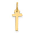 thumbnail image 1 of Diamond2Deal 14K Pendentif Initiale Lettre T en Or Jaune Petit Bloc Incliné pour Femmes, 1 of 5