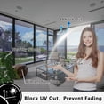 thumbnail image 4 of Lmlpt Privacy Window Film One Way Window Tint for Home Reflective Mirror Glass Tinting Sun UV Blocking Vinyl Door Coverings Sticker Heat Control Adhesive Static Cling,Diamond Silver,35.4X118.1inch, 4 of 4