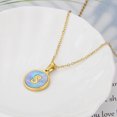 thumbnail image 1 of 26 English Letters (A-Z) Necklace For Women Titanium Steel Stainless Steel Pendant Necklace Pearl Shell Oil Drop Necklace As Gift For Wife , Daughter, Friend, 1 of 9