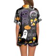 thumbnail image 3 of GDREDA Vêtements de Nuit Légers pour Femmes Dames pyjamas Décontractés Imprimés et Ensemble de Shorts Femmes Ensembles de Pyjama pyjamas Noir,TTG, 3 of 6