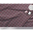 thumbnail image 2 of Soimoi Blue Poly Georgette Fabric Diagonal Check Printed Craft Fabric by the Yard 52 Inch Wide, 2 of 5