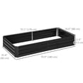 thumbnail image 3 of Outsunny Raised Garden Bed with 2 Trellis Tomato Cages, Black, 3 of 9