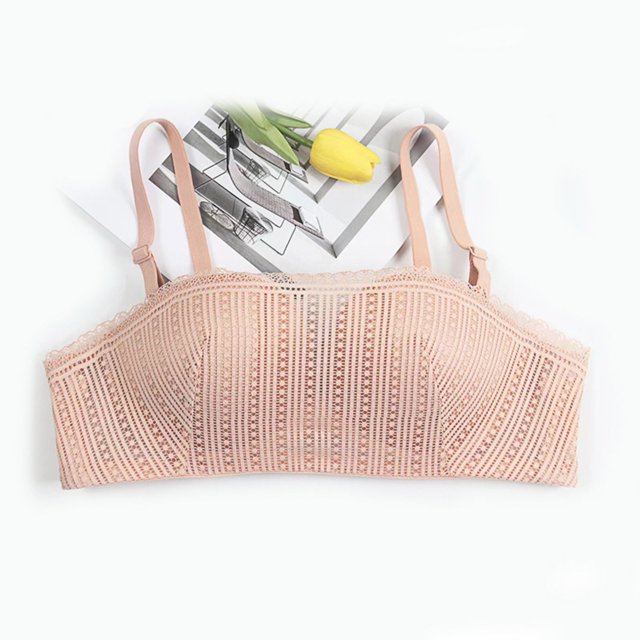 Daisyyozoid Wholesale Womens Sports Bra Style Slip Invisible Off Shoulder Lace Strapless Underwear Mesh Detachable Shoulder Straps