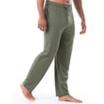 thumbnail image 3 of Plebaso Mens Lounge Pants Elastic Waist Drawstring Pajama Pants Comfy Sleepwear Trousers with Pockets, 3 of 7