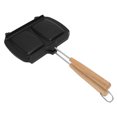 thumbnail image 3 of Moule à Sandwichs, Poêle à Sandwichs Grillés Antiadhésifs En Alliage D'aluminium Et Poêle à Panini Avec Bois Massif Pour le Camping De Cuisine à Domicile, 3 of 14