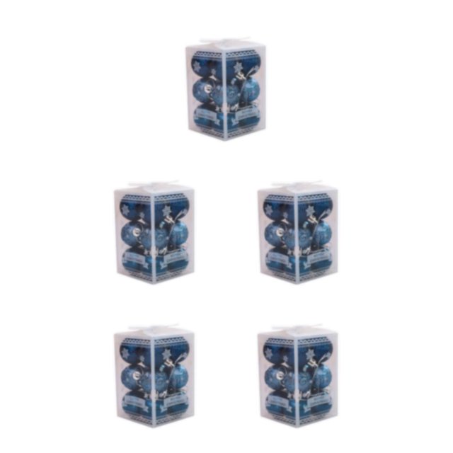 Decodeary 12pack/lot Wedding New Year Navidad Pendant Ball Enought Quantity For Magical dark blue 5Set
