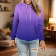 thumbnail image 2 of Sentmoon Fall Outfits Long Sleeve Loose Plus Size Womans Clothes Gradient Color with Pocket Drawstring Women's Hoodies Winter Trendy for Winter Wedding Guest S, 2 of 6