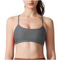 thumbnail image 2 of Jovati Sports Bra for Women, U-Neck Design with Dry-Fit Fabric, Double Support, Tailored Fit, 82% Nylon 18% Spandex Blend, Beige Mint Green Red Coffee Gray, 2 of 5