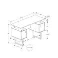 thumbnail image 4 of Monarch Specialties Computer Desk, Home Office, Laptop, Storage, 48"l, Work, Metal, Laminate, Black, Contemporary, Modern, 4 of 4