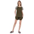 thumbnail image 2 of Inkmeso Solid 2 Pc Nightwear Set For Women Raglan Sleeves Button-Down Top & Shorts Sleepwear-82, 2 of 7