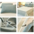 thumbnail image 4 of Queen Bedding Set under $5! CQCYD Queen Size Bedding Set, 4 Piece Bedding Collection, Washed Cotton Sheets, Teen Dorm Bedding, Comfortable Bed Set, Fresh Color Design, Complete Bedding Package, 4 of 6
