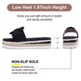 thumbnail image 4 of Woobling Sandales Compensées d'Été à Plateforme pour Femmes, Espadrilles à Nœud, à Enfiler, Noires, 8, 4 of 8