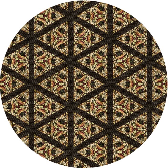 Ahgly Company Tapis d'Intérieur Rond Lavable en Machine Noir Brun Transitionnel, 3 Pieds Rond