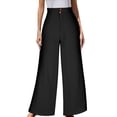 thumbnail image 1 of Mefallenssiah Women'S Casual Pants High Waist Solid Color Comfortable Button Decoration, 1 of 1