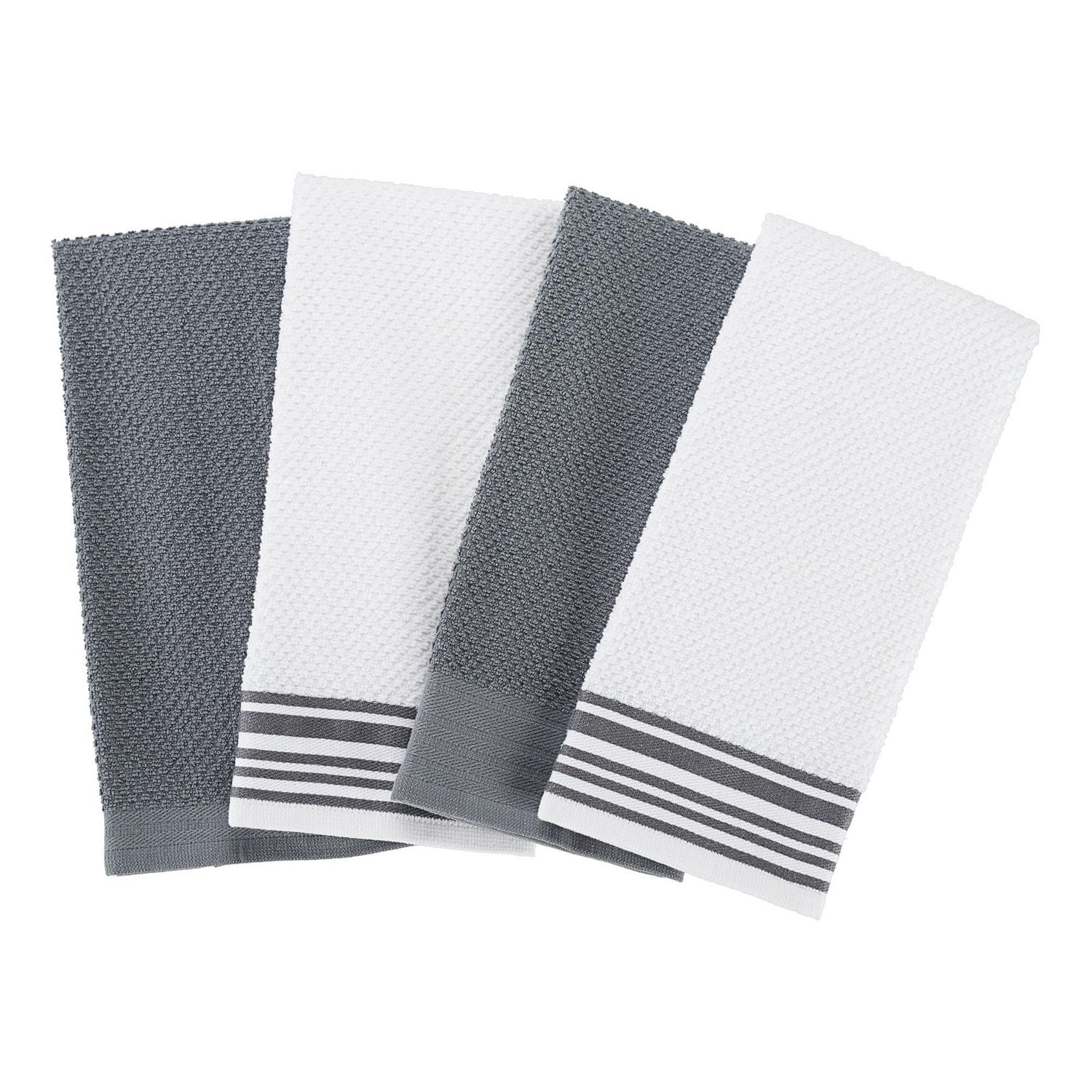 Mainstays Paquet de 4 torchons de cuisine tissés 16 x 26 po