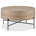 thumbnail image 1 of Bouclair Taupe Veneer and Metal Coffee Table, 1 of 10