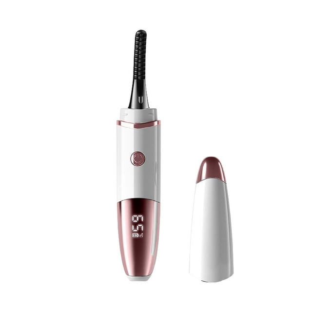 Miogawg Recourbe-Cils Chauffant Recharge Usb Recourbe-Cils Chauffant Longue Durée avec Affichage LED avec 4 Réglages de Température Outil de Maquillage Chauffant
