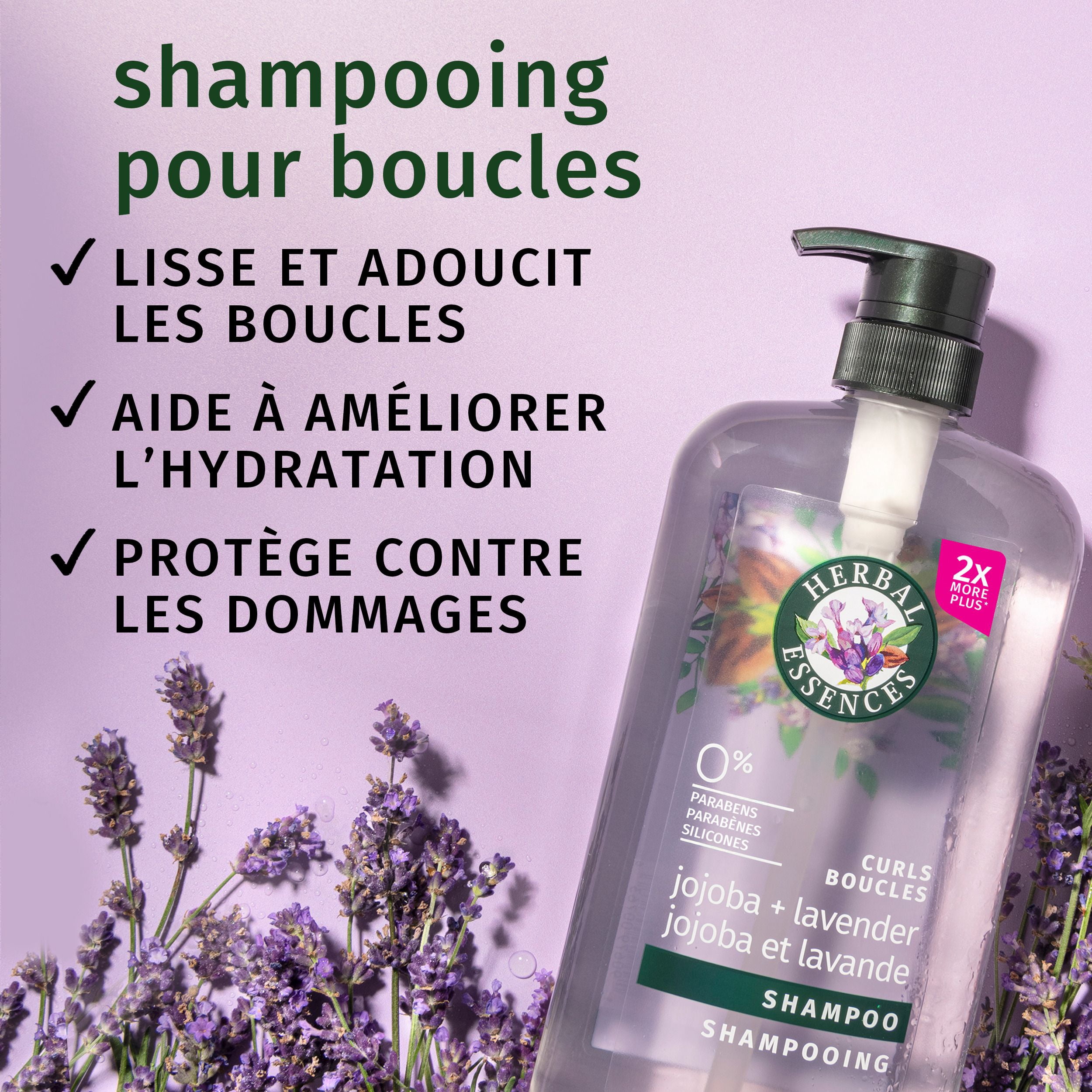 HERBAL ESSENCES Boucles JOJOBA et Lavande Shampooing