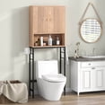 thumbnail image 2 of Costway Armoire de Rangement au-Dessus de la Toilette, Étagère Autoportante pour Toilette avec Tablette Ajustable, Naturel, 2 of 10