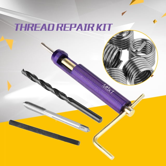 Kit d'Insertion de Fil, Protection contre la Corrosion Outil de Réparation de Fil de Longue Durée de Vie, Fils Métalliques Croisés Métalliques Métal Endommagé pour la Restauration des Fils Endommagés