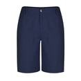 thumbnail image 3 of NTACZA Men's Shorts Casual Solid Zipper Shorts Button Placket Lightweight Classic Fit 7 Inch Inseam Shorts Men 2X, 3 of 6