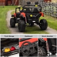thumbnail image 3 of Kids on Wheelz HAVOC 3.0 24V 2-Seater Electric UTV Ride-On Car for Kids with Parent Remote Control, Reinforced Metal Frame, Quad Motors, LED Lights & Bluetooth Music, Red, 3 of 6